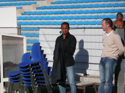 p1080343 Jean Tigana Parrain de la journée et Bruno Le Quéré responsable du Montpellier Hérault football Club