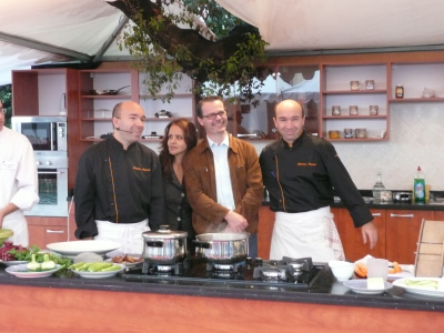 Avec Fatéma Hal et Éric Roux