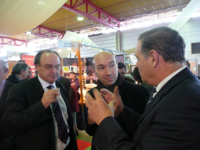 Le Président de la Chambre de Commerce et d'Industrie de Alés, Laurent Pourcel et le Député Maire de Alés