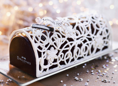 d9-dalloyau-la-b_che-en-robe-de-dentelle La bûche de Noël " Robe de dentelle " de chez Dalloyau