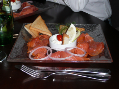 Assiette de saumon fumé