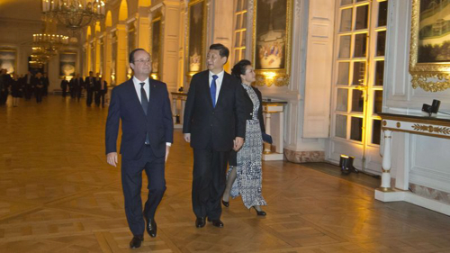 Hollande Xi Versailles