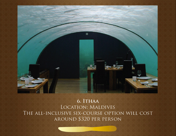 10 of the best and most expensive luxury restaurants in the world