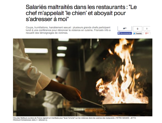 Violences en cuisine