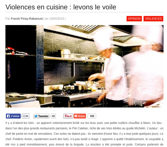 Violences en cuisine