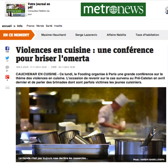 violences en cuisine