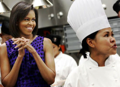 Cristeta and Michelle Obama 