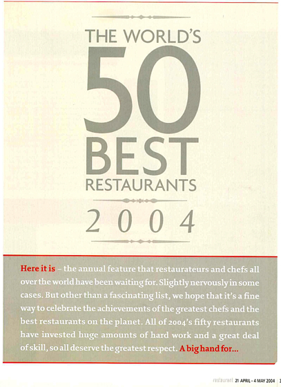 The World's 50 Best Restaurants 2004